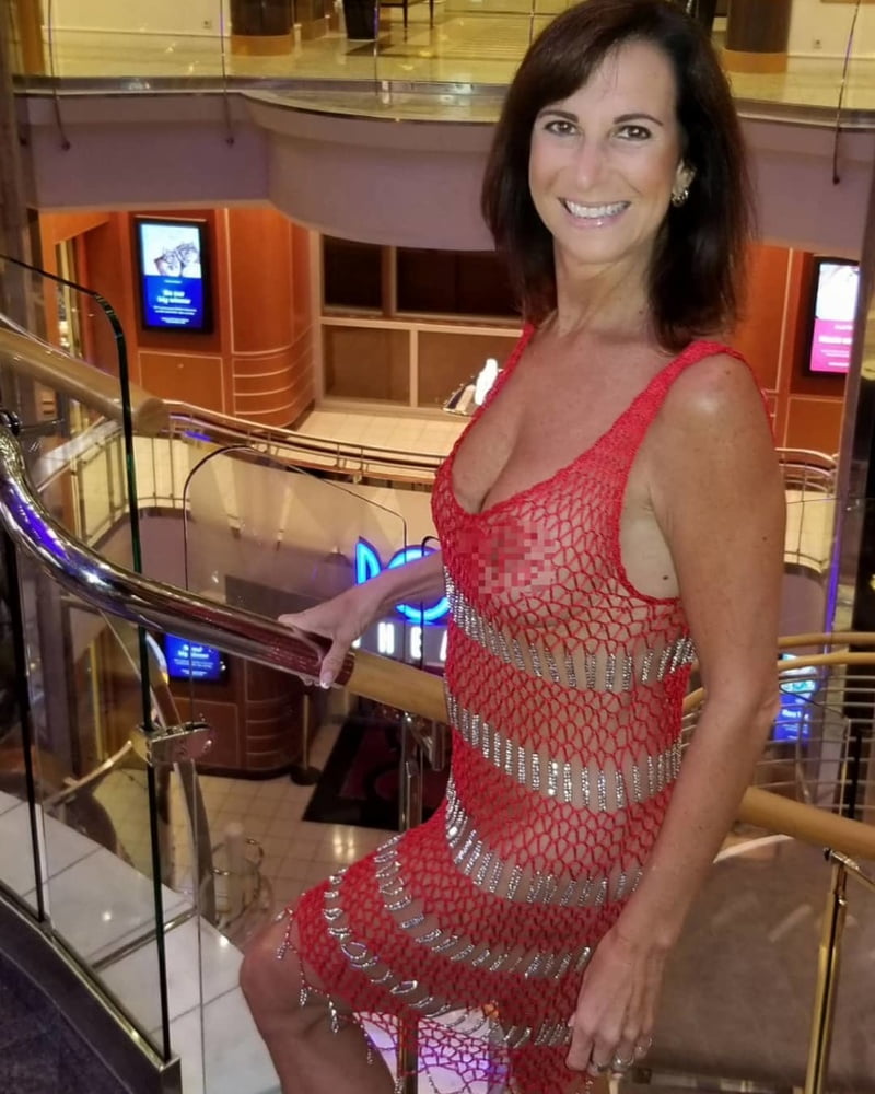 Porn Pics Hot Amateur Milf In Seethrough Dress