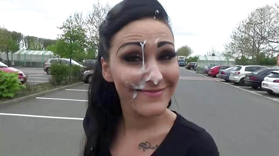 In Public With Cum On Her Face