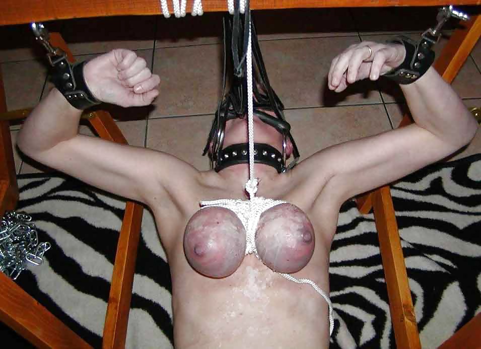 Breast torture bondage