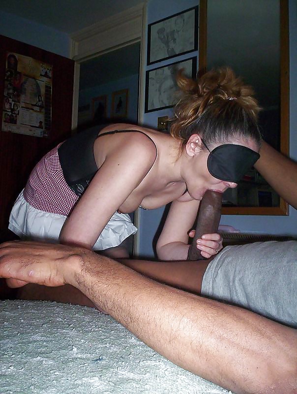 Blindfolded interracial