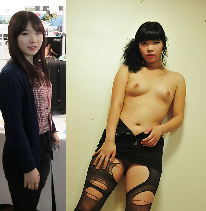 Porn Pics Super Cute Asian Dressed Undressed Before After Facials