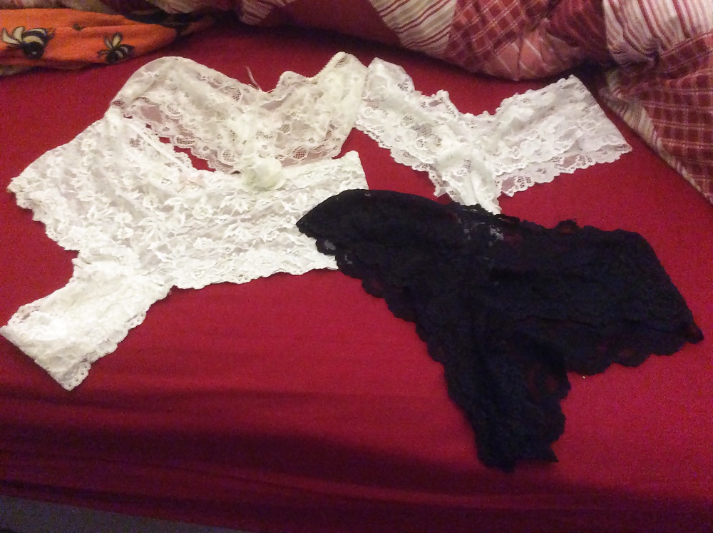 Porn Pics Presents from wife her underwear