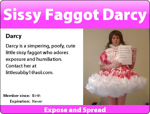 Porn Pics OUTED SISSY FAGGOT ID CARDS