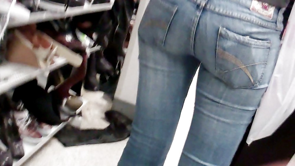 Porn Pics Her tight butt & ass in blue jeans