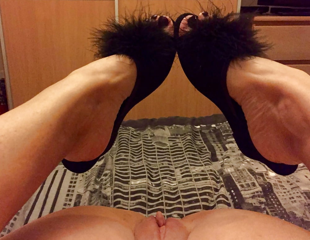 Porn Pics Got me sum new fluffy slippers