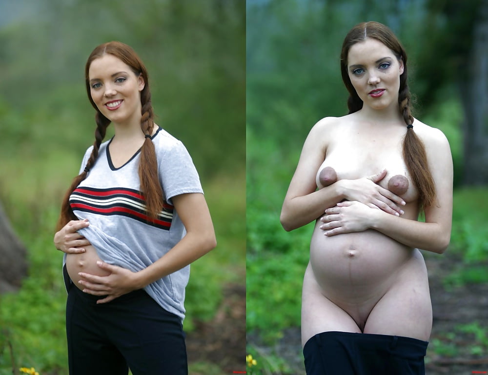 Porn Pics preggo dressed and undressed, stunning