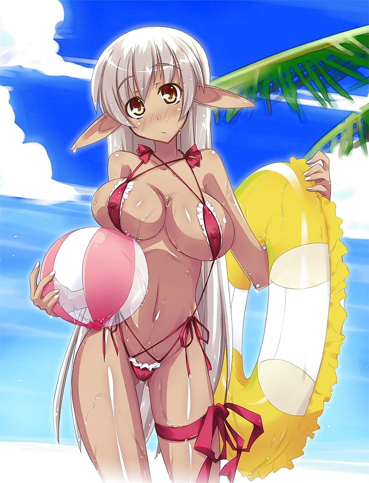 Anime girls sling bikini pics. 