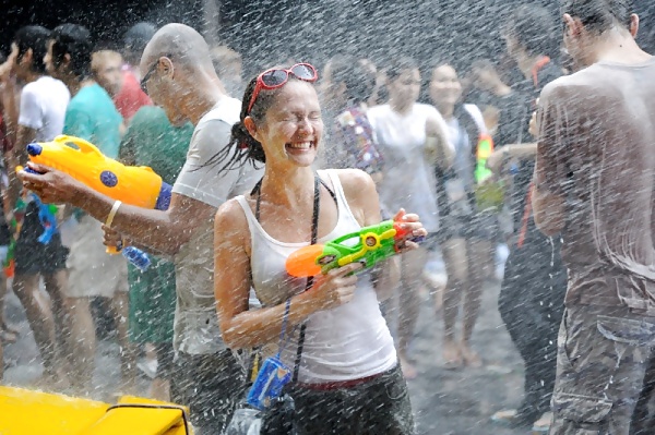 Porn Pics Amateur Self Shot Songkran Festival Thailand Funny Day