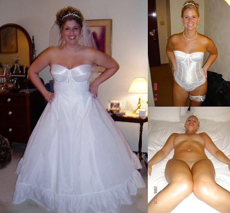 Porn Pics Real Amateur Brides - Dressed & Undressed 2