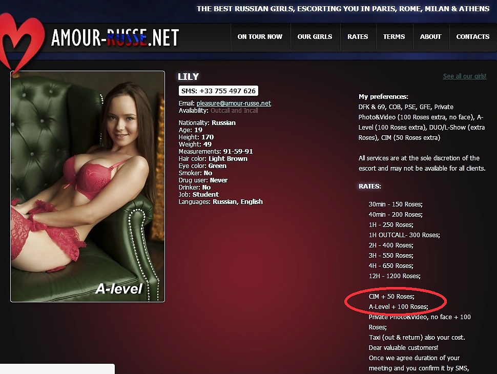 Porn Pics Nika Tcherkasova, real russian prostitute. Provides anal.