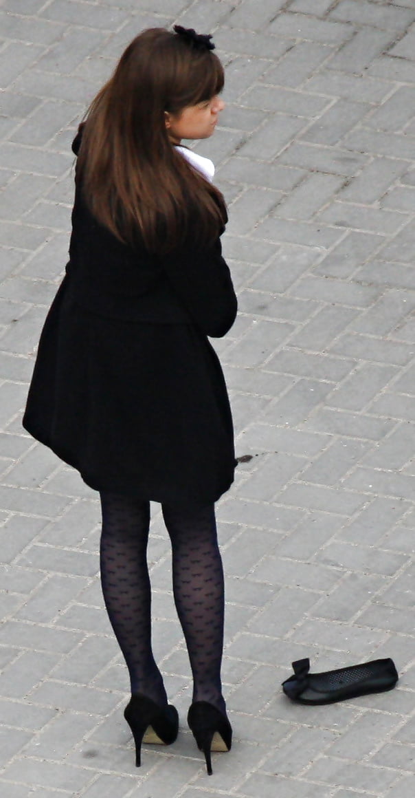 Porn Pics Candid Street Pantyhose -Tights #010