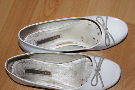 Wifes well worn stinky Ballerinas Flats shoes