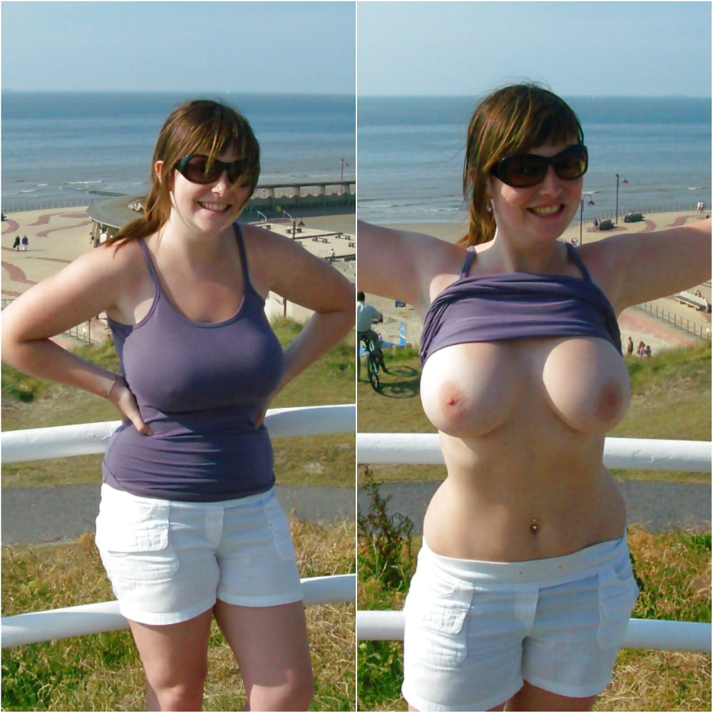 Porn Pics Amateur wife showing big tits !!
