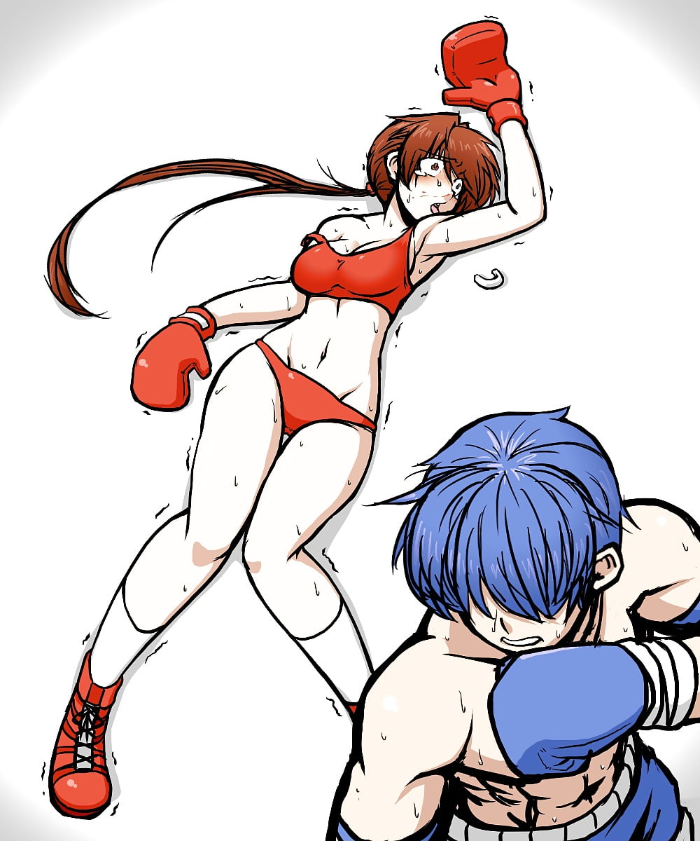 Animated nude female boxing