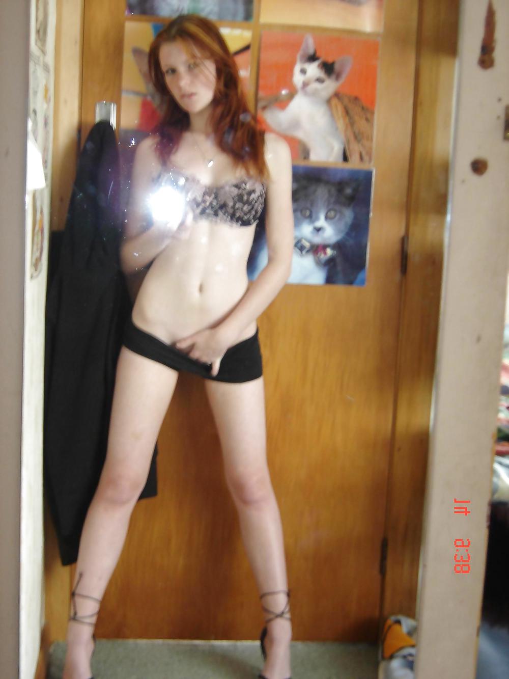 Porn Pics the beauty of  a redhead college girl