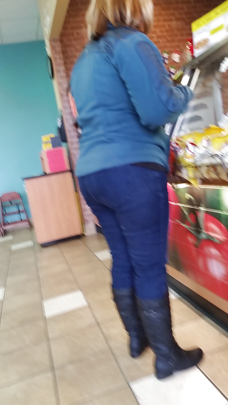 Porn Pics cougar milf pawg culona tight jeans bbw big butt