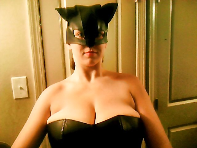 Porn Pics new mask for Catwoman cosplay and maybe some bdsm play