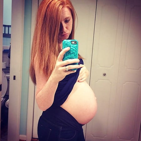 Pregnant redhead teen