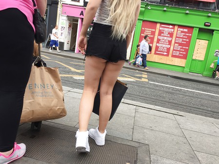 Irish Girl shorts peek a boo