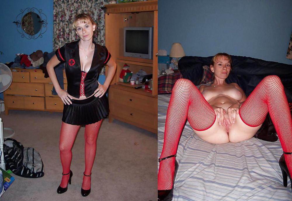 Porn Pics Sexy ladies before and after dressed undressed