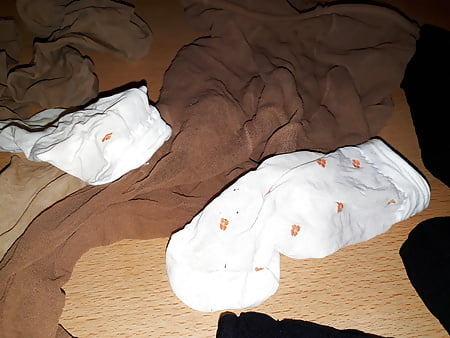 collection of pantyhose and nylon socks