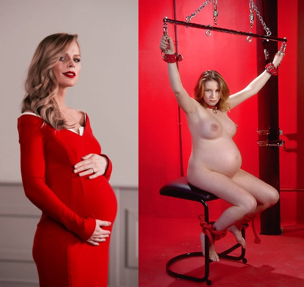 Pregnant bdsm Before & After Mix - 4 Photos 