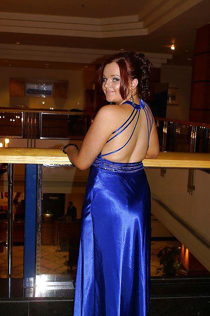 Porn Pics Single girl in Prom dress