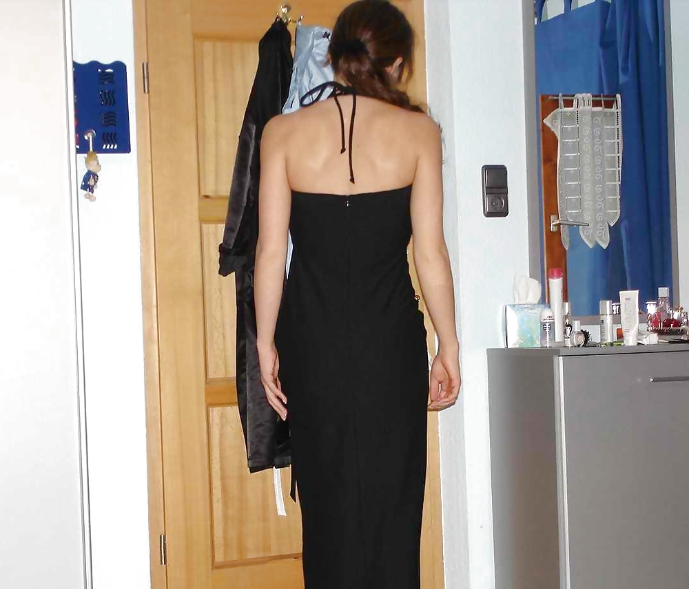 Porn Pics Stripping evening gown