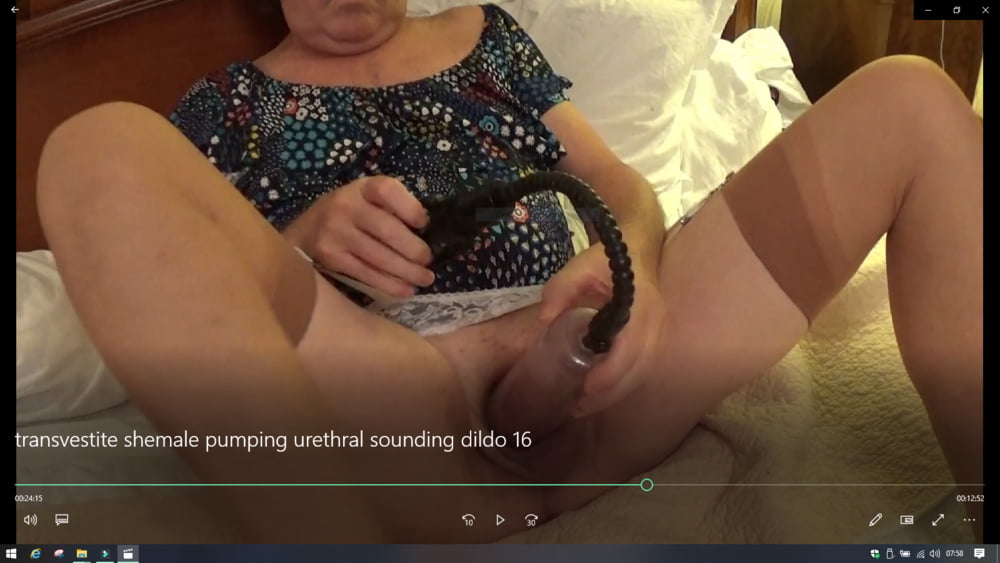 Transvestite Shemale Pumping Urethral Sounding Dildo 16 47 Pics