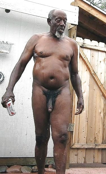 Old Homeless Black Man Nude.