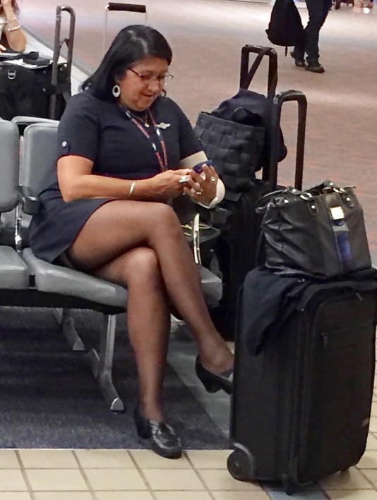 Porn Pics FLIGHT ATTENDANT CANDIDS - I (Stocking Tops) - ORIGINAL