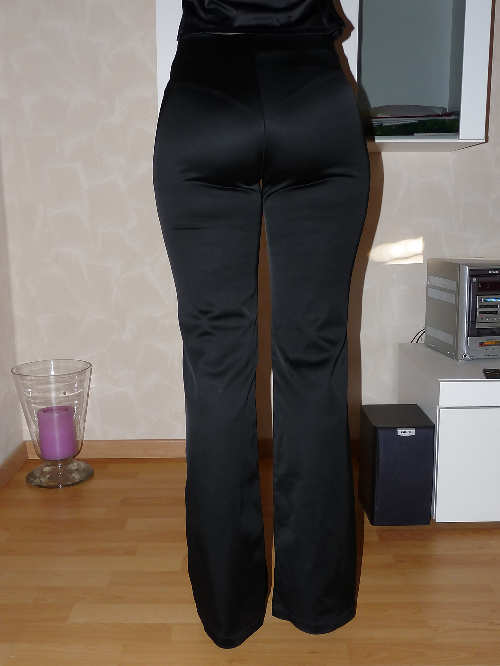 Porn Pics wifes Xtrem satin silky shiny wetlook pants