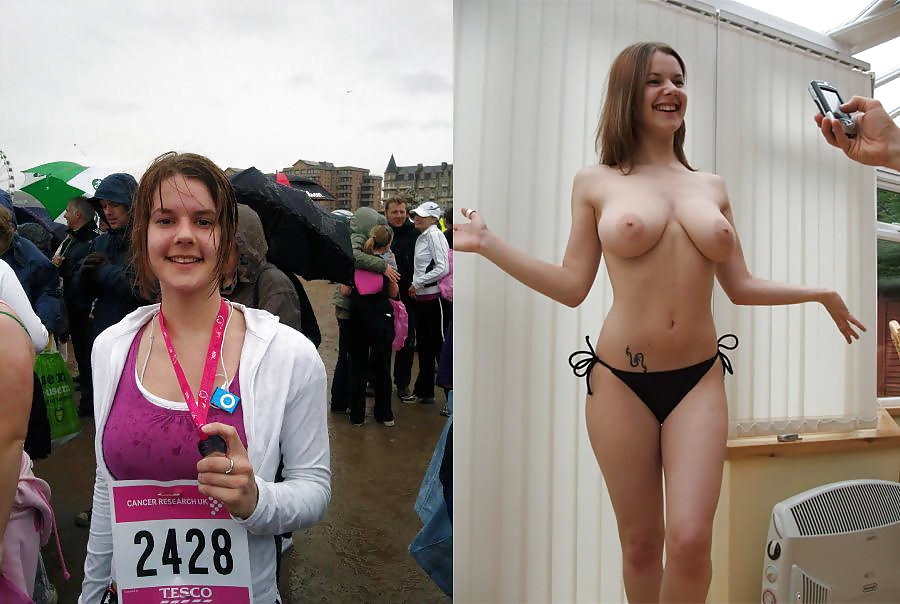 Porn Pics Your girlfriend before-after, dressed-undressed