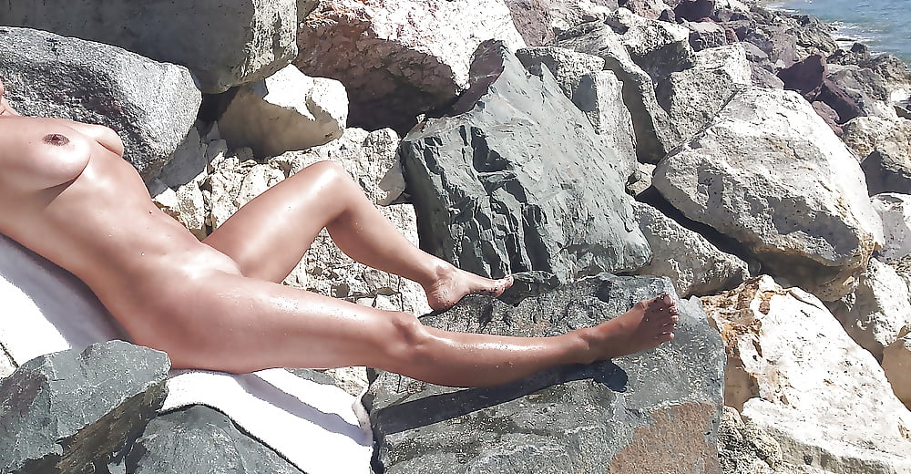 Porn Pics Bikini Beach outdoors Topless Sexy dressed 46