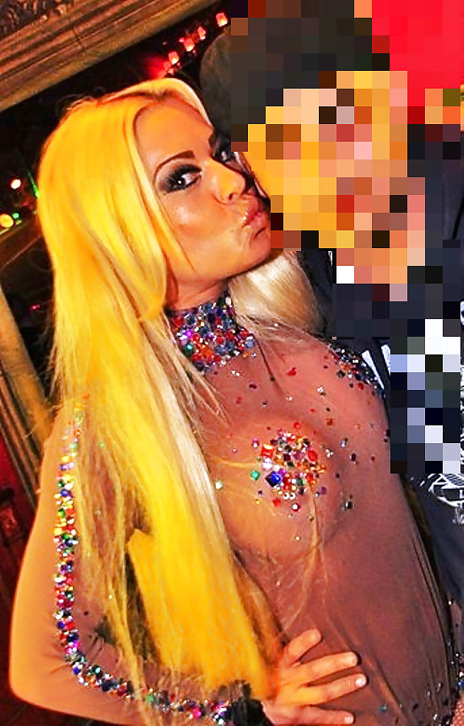 Porn Pics German blonde disco bitch with a transparent upper part