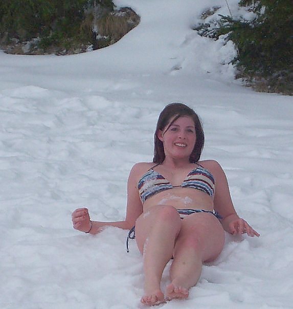 Porn Pics Bikini Girls in the Snow