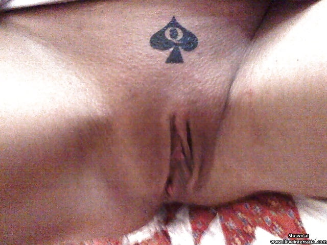 Porn Pics Confederate Wife with Ace of Spades Tattoo