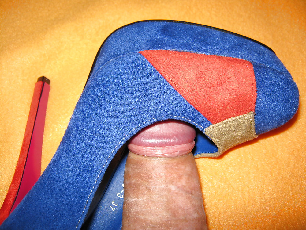 Porn Pics More of blue heels