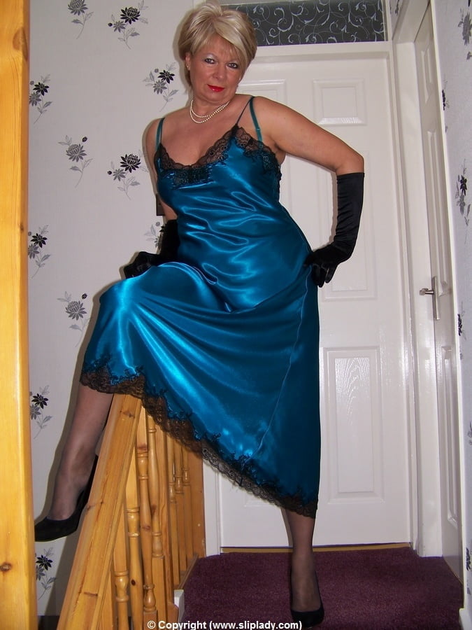 Lady Phenie Blue Satin Gown - 60 Photos 