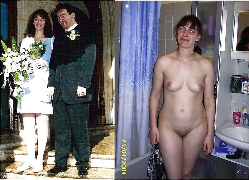 Porn Pics Real Amateur Brides - Dressed & Undressed 3