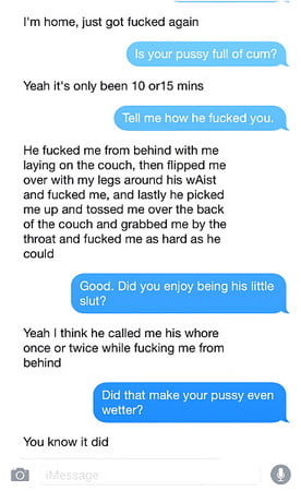 Text messages cuckold Friend Text