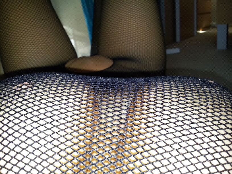 Porn Pics surprise fishnet all in one pics for my man