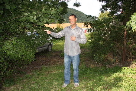 they fuck first outdoors and then in a country cottage         