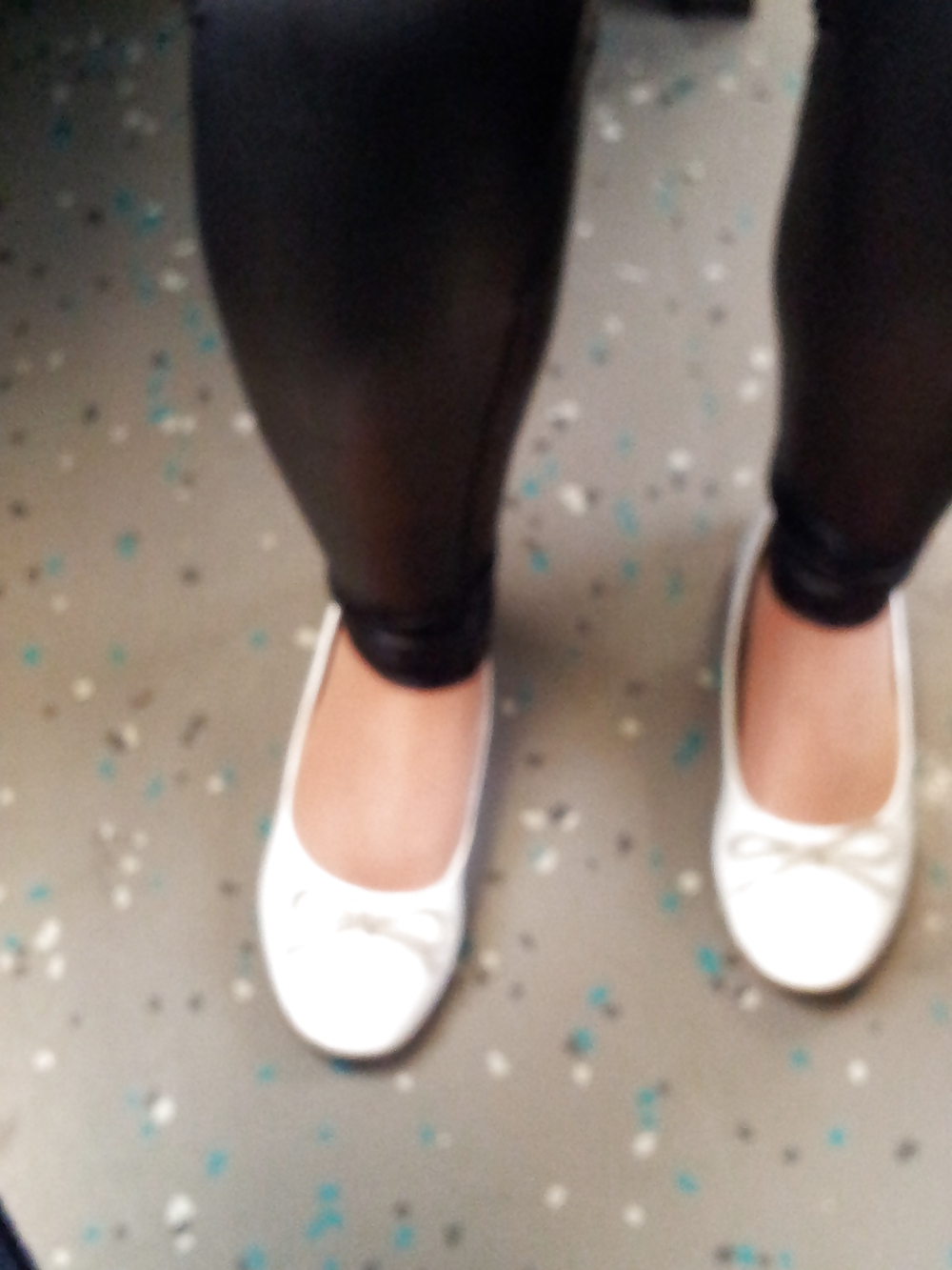 Porn Pics Wifes well worn stinky Ballerinas Flats shoes