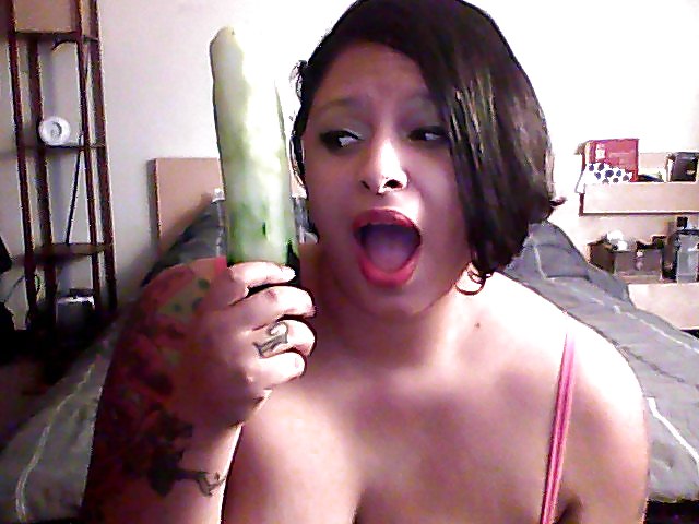 Porn Pics Me and one massive fucking cucumber!!