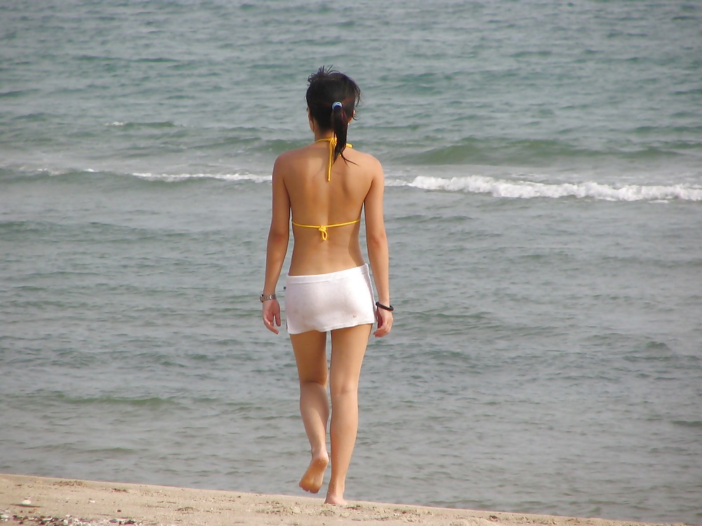 Porn Pics Korean girl nude at the beach