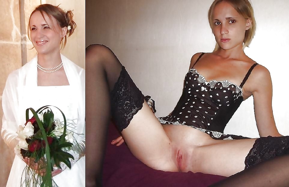 Porn Pics Real Amateur Brides - Dressed & Undressed 3