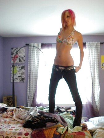 my collection 50 : sexy pink hair emo girl
