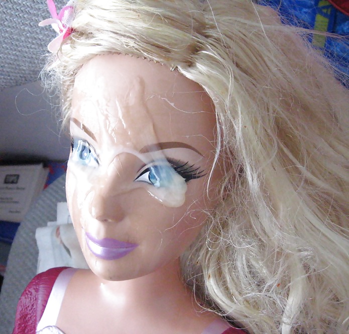 Barbie cum face.