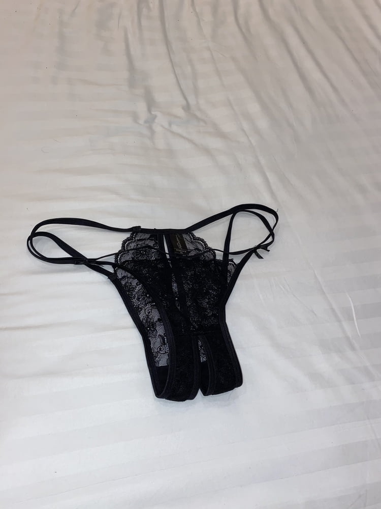 My sexy Crotchless Black knickers for sale - 13 Photos 